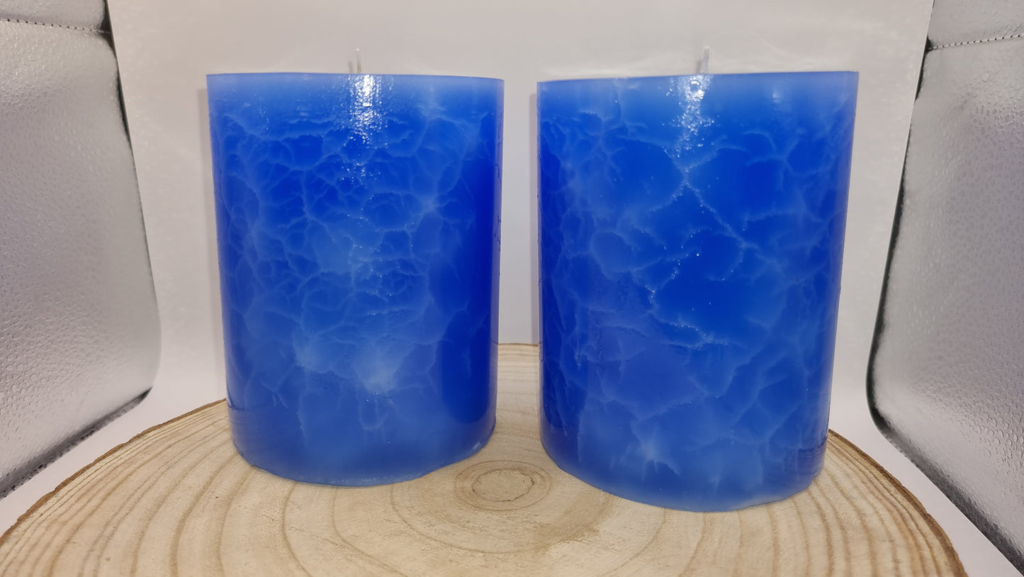 Colored sculptural candles